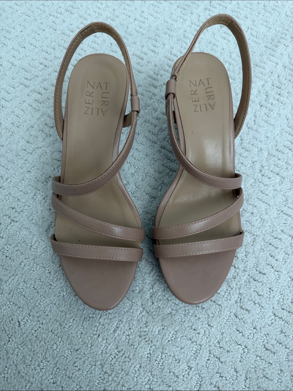 Naturalizer Taupe Strappy Slingback Heels